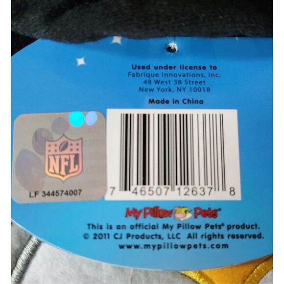 PITTSBURGH STEELERS 18" PILLOW PET NFL Football NWT - Picture 4 of 6